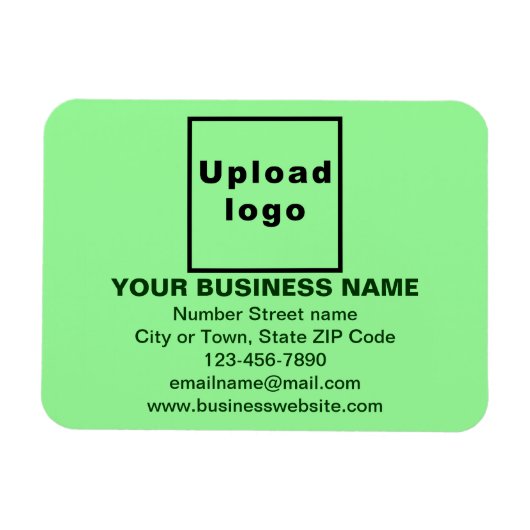 Flexible Markenbezeichnung für hellgrünes Rechteck Magnet (Horizontal)