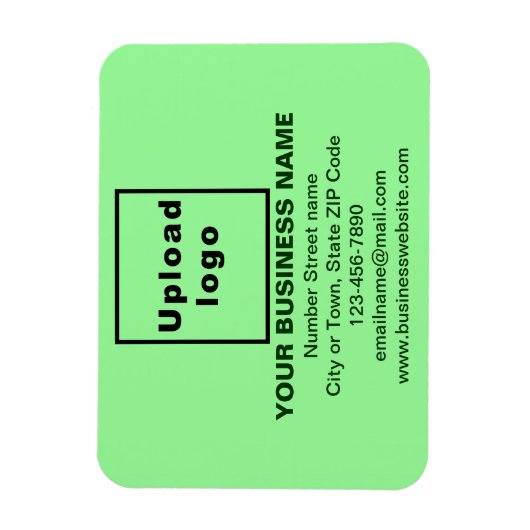 Flexible Markenbezeichnung für hellgrünes Rechteck Magnet (Vertikal)