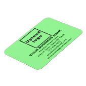 Flexible Markenbezeichnung für hellgrünes Rechteck Magnet (Linke Seite)