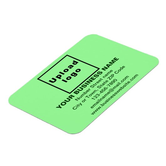Flexible Markenbezeichnung für hellgrünes Rechteck Magnet (Linke Seite)