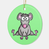 Flexible Maus Keramik Ornament (Links)