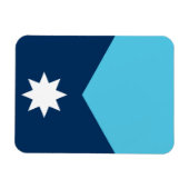 Flexible photo magnet with flag of Minnesota, USA (Horizontal)