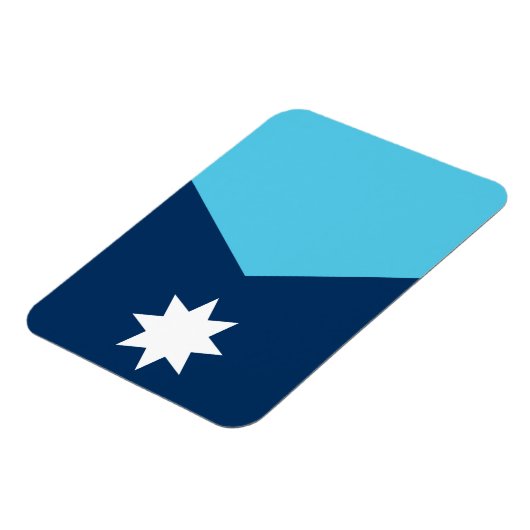 Flexible photo magnet with flag of Minnesota, USA (Linke Seite)