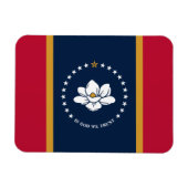 Flexible photo magnet with flag of Mississippi (Horizontal)