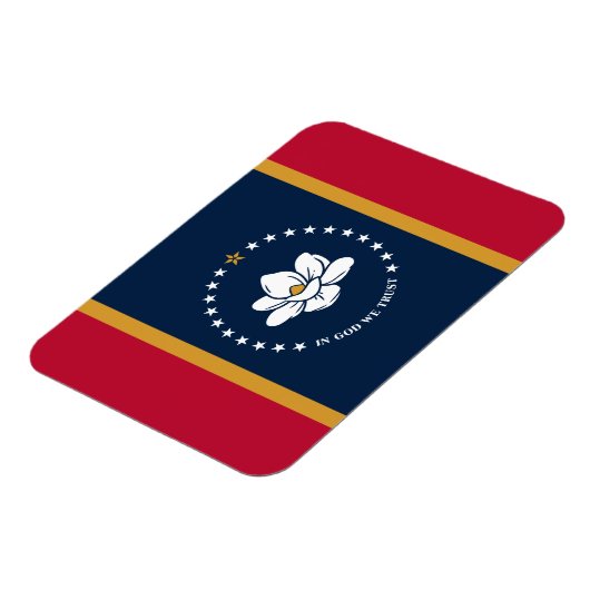 Flexible photo magnet with flag of Mississippi (Linke Seite)