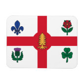 Flexible photo magnet with flag of Montreal (Horizontal)
