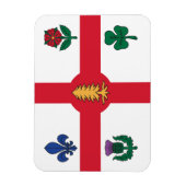 Flexible photo magnet with flag of Montreal (Vertikal)
