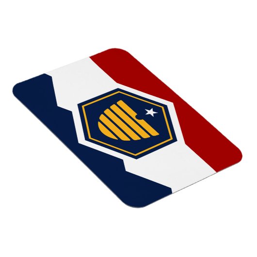 Flexible photo magnet with flag of Utah, USA (Rechte Seite)