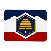 Flexible photo magnet with flag of Utah, USA (Horizontal)