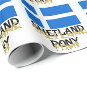 Flexible Ponies - Shetland Geschenkpapier (Rolleneckpunkt)