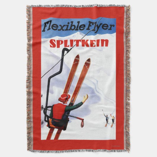 Flexibler Flyer Splitkein hölzerner SkisPromo Decke (Vorderseite Vertikal)