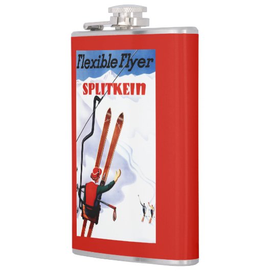 Flexibler Flyer Splitkein hölzerner SkisPromo Flachmann (Links)