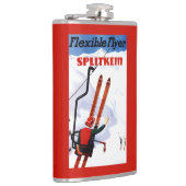 Flexibler Flyer Splitkein hölzerner SkisPromo Flachmann (Rechts)