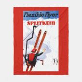 Flexibler Flyer Splitkein hölzerner SkisPromo Fleecedecke (Vorderseite)
