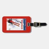 Flexibler Flyer Splitkein hölzerner SkisPromo Gepäckanhänger (Vorderseite horizontal)