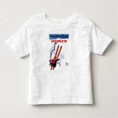 Flexibler Flyer Splitkein hölzerner SkisPromo Kleinkind T-shirt (Vorderseite)