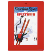 Flexibler Flyer Splitkein hölzerner SkisPromo Klemmbrett (Rückseite)