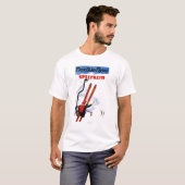 Flexibler Flyer Splitkein hölzerner SkisPromo T-Shirt (Vorne ganz)