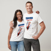 Flexibler Flyer Splitkein hölzerner SkisPromo T-Shirt (Unisex)
