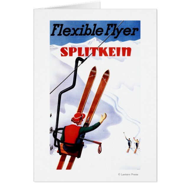 Flexibler Flyer Splitkein Holzskis Promo (Vorne)