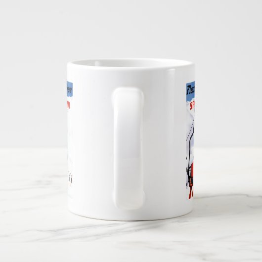Flexibler Flyer Splitkein Holzskis Promo Jumbo-Tasse (Rückseite)