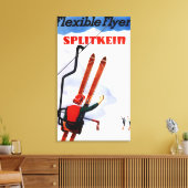 Flexibler Flyer Splitkein Holzskis Promo Leinwanddruck (Insitu (Wohnzimmer))