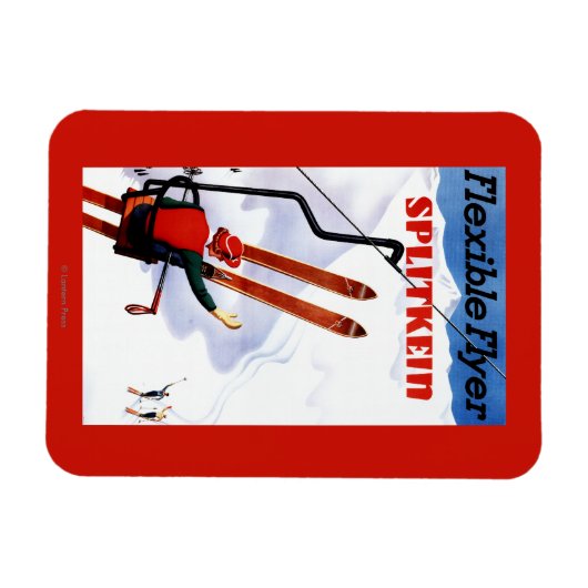 Flexibler Flyer Splitkein Holzskis Promo Magnet (Horizontal)