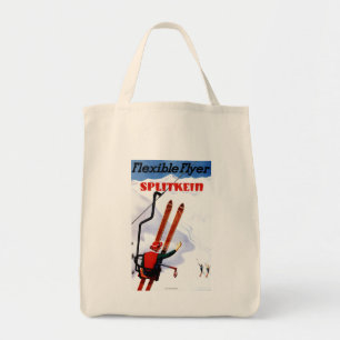 Flexibler Flyer Splitkein Holzskis Promo Tragetasche