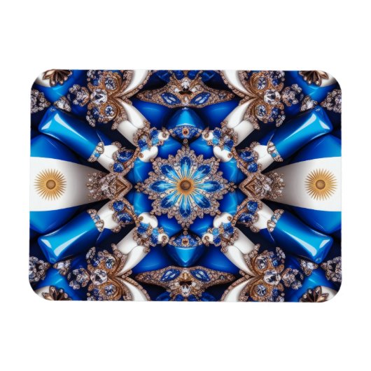 Flexibler Foto-Magnet mit argentinischen Farben Magnet (Horizontal)