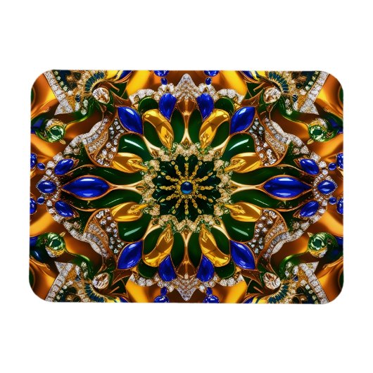 Flexibler Foto-Magnet mit Brasil-Farben Magnet (Horizontal)