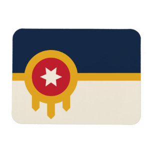 Flexibler Foto-Magnet mit der Flagge von Tulsa, Ok Magnet
