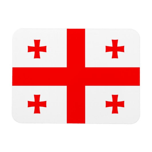 Flexibler Foto-Magnet mit georgischer Flagge Magnet (Horizontal)