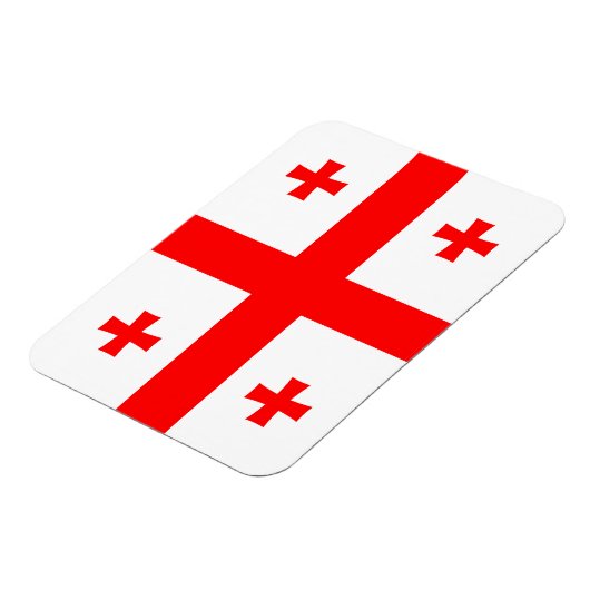 Flexibler Foto-Magnet mit georgischer Flagge Magnet (Linke Seite)