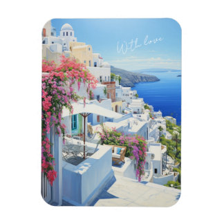 Flexibler Foto-Magnet "Mit Liebe" Santorini Magnet