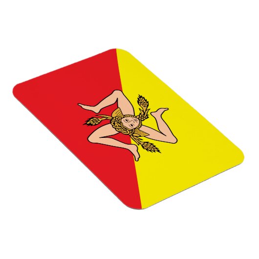 Flexibler Foto-Magnet mit Sizilienflagge Magnet (Rechte Seite)