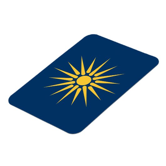 Flexibler Fotomagnet mit Flagge von Mazedonien Magnet (Linke Seite)