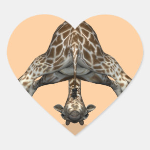 Flexibler Giraffe Herz-Aufkleber