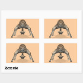 Flexibler Giraffe Rechteckiger Aufkleber (Blatt)