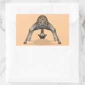 Flexibler Giraffe Rechteckiger Aufkleber (Tasche)