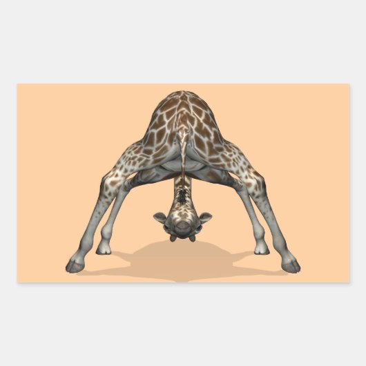 Flexibler Giraffe Rechteckiger Aufkleber (Vorderseite)