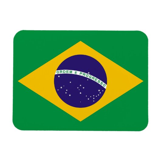 Flexibler Magnet-Patriotic with flag of Brazil Magnet (Horizontal)