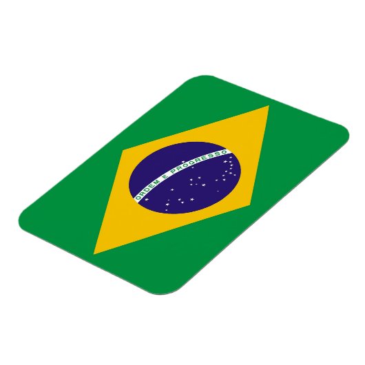 Flexibler Magnet-Patriotic with flag of Brazil Magnet (Linke Seite)