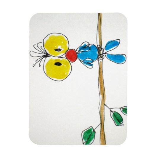 Flexibler Magnet „Vögelchen“. (Vertikal)