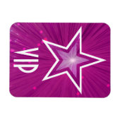 Flexibler rosa Star-Magnet "VIP" Magnet (Horizontal)