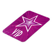 Flexibler rosa Star-Magnet "VIP" Magnet (Linke Seite)