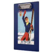Flexibles Flyer Button-Oben Skifahren-Mädchen Klemmbrett (Links)