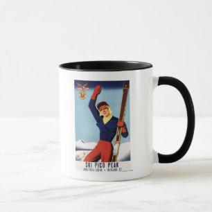 Flexibles Flyer Button-Up Skiing Girl Tasse