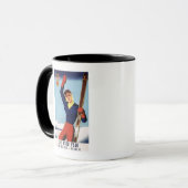 Flexibles Flyer Button-Up Skiing Girl Tasse (Vorderseite Links)