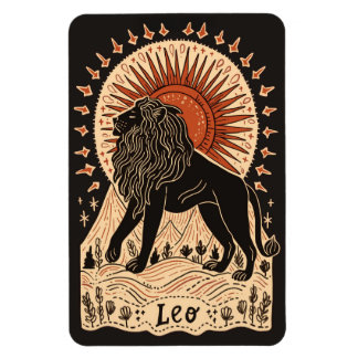 Flexibles Foto Magnet Leo Celestial Zodiac Art