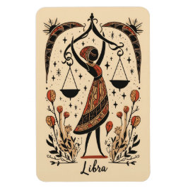 Flexibles Foto Magnet Libra Celestial Zodiac Art